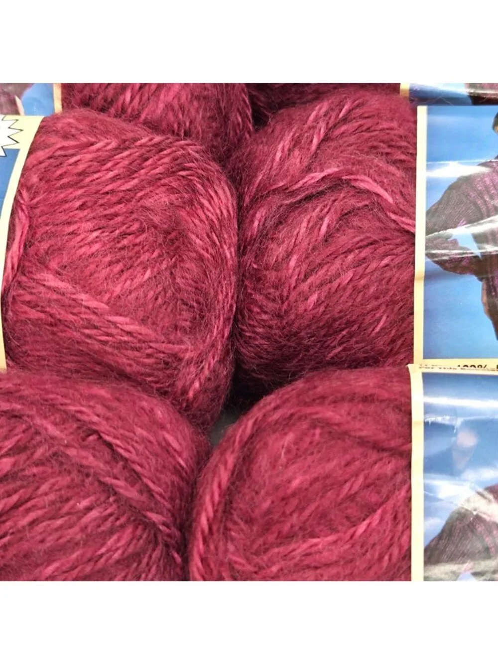 Giovanni Amora Deluxe Acrylic Yarn Purple NightShade Vintage 1985 Bulky Lot 6